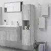 Image de Armoire De Bain Sonoma Gris 30x30x130 Cm Bois D'ingénierie Vidaxl