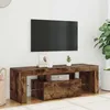 Image de vidaXL Meuble TV avec lumières LED chêne fumé 120x35x40 cm 815666