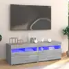 Image de Meuble Tv Avec Lumières Led Sonoma Gris 120x35x40 Cm Vidaxl