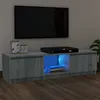 Image de Meuble Tv Avec Lumières Led Sonoma Gris 140x40x35,5 Cm Vidaxl