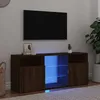 Image de vidaXL Meuble TV avec lumières LED Chêne marron 120x30x50 cm 815716