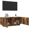 Image de Meuble Tv Chêne Fumé 100x35x40 Cm Bois D'ingénierie Vidaxl