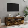 Image de vidaXL Meuble TV avec Lumières LED Armoire Basse Centre de Divertissement Armoire Média Salon Salle de Séjour Intérieur 815720