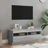 Image de Meuble Tv Avec Lumières Led Sonoma Gris 100x35x40 Cm Vidaxl