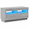 Image de Vidaxl meuble tv avec lumières led sonoma gris 80x35x40 cm