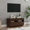 Image de Meuble Tv Avec Lumières Led Chêne Marron 80x35x40 Cm Vidaxl