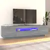 Image de Meuble Tv Avec Lumières Led Sonoma Gris 160x35x40 Cm Vidaxl