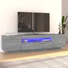Image de vidaXL Meuble TV avec lumières LED Sonoma gris 160x35x40 cm meuble TV avec lumière LED support tv armoire média meuble 815727