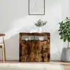 Image de Buffet Avec Lumières Led Chêne Fumé 80x35x75 Cm Vidaxl