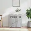 Image de Buffet Avec Lumières Led Sonoma Gris 80x35x75 Cm Vidaxl