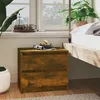 Image de Tables De Chevet 2pcs Chêne Fumé 50x39x43,5cm Bois D'ingénierie Vidaxl