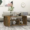 Image de Table Basse Chêne Fumé 100x50x40 Cm Bois D'ingénierie Vidaxl