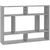 Image de Étagère Murale Sonoma Gris 75x16x55 Cm Bois D'ingénierie Vidaxl