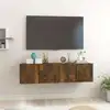 Image de Ensemble De Meuble Tv 2 Pcs Marron 60 X 30 X 30 Cm Vidaxl