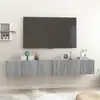 Image de Ensemble De Meuble Tv 3 Pcs Gris Bois D'ingénierie Vidaxl