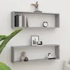 Image de vidaXL Étagères murales cube 2 pcs Sonoma gris 100x15x30 cm Bois 815909