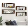 Image de Étagères Murales Cubiques 4 Pcs Chêne Fumé 80x15x26,5 Cm Vidaxl