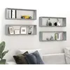 Image de Étagères Murales Cubiques 4 Pcs Sonoma Gris 80x15x26,5 Cm Vidaxl