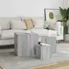 Image de Tables D'appoint 3 Pcs Sonoma Gris Bois D'ingénierie Vidaxl