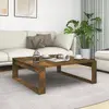 Image de Table Basse Chêne Fumé 100x100x35 Cm Bois D'ingénierie Vidaxl