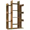Image de Bibliothèque Chêne Fumé 86x25,5x140 Cm Bois D'ingénierie Vidaxl