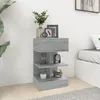 Image de vidaXL Tables de chevet 2 pcs Sonoma gris 40x35x65cm Bois dingénierie816044