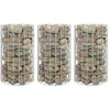 Image de vidaXL 3× Lit Surélevé à Gabion Circulaire Panier de Gabion Jardinière de Jardin Bac Plantes Terrasse Extérieur Acier 152019
