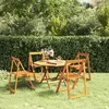 Image de Chaises Pliables De Jardin Lot De 4 Bois D'acacia Massif Vidaxl