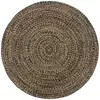 Image de Tapis Fait À La Main Jute Noir Et Marron 210 Cm Vidaxl