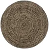 Image de Tapis Fait À La Main Jute Noir Et Marron 240 Cm Vidaxl