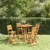 Image de Ensemble De Bar D'extérieur 5 Pcs Bois D'acacia Massif Vidaxl