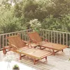 Image de Ensemble De Chaises Longues Lot De 2 Table Bois Acacia Massif Vidaxl
