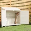 Image de vidaXL Remise de jardin Blanc 102x52x112 cm Bois de sapin solide 152183