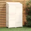 Image de 152191 vidaXL Remise de jardin Blanc 102x52x1745 cm Bois de sapin solide