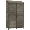 Image de Remise De Jardin Anthracite 102x52x174,5cm Bois De Sapin Solide Vidaxl