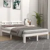 Image de Cadre De Lit Sans Matelas Blanc 135x190 Cm Vidaxl