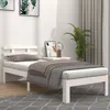 Image de Cadre De Lit Sans Matelas Blanc Bois Massif 100x200 Cm Vidaxl