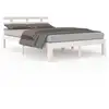Image de Vidaxl cadre de lit sans matelas blanc bois massif 140x200 cm