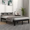 Image de vidaXL Cadre de lit Noir Bois massif 200x200 cm 814778