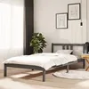 Image de vidaXL Cadre de lit sans matelas gris bois massif 100x200 cm 814876