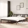 Image de Cadre De Lit Sans Matelas Gris Bois Massif 150x200 Cm Vidaxl