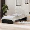 Image de vidaXL Cadre de lit sans matelas noir bois massif 90x190 cm 814918