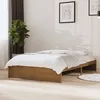 Image de Cadre De Lit Sans Matelas Marron Miel Bois Massif 120x190 Cm Vidaxl