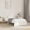 Image de Cadre De Lit Sans Matelas Blanc Bois Massif 90x190 Cm Vidaxl