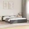 Image de Cadre De Lit Sans Matelas Gris Bois Massif 135x190 Cm Vidaxl