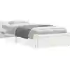Image de Cadre De Lit Sans Matelas Blanc Bois Massif 90x200 Cm Vidaxl
