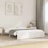 Image de Cadre De Lit Sans Matelas Blanc Bois Massif 140x200 Cm Vidaxl