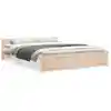 Image de Cadre De Lit Sans Matelas Bois Massif 160x200 Cm Vidaxl
