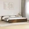 Image de Cadre De Lit Sans Matelas Marron Miel Bois Massif 200x200 Cm Vidaxl