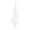 Image de Demi Sapin De Noël Artificiel Mince Avec Support Blanc 120 Cm Vidaxl